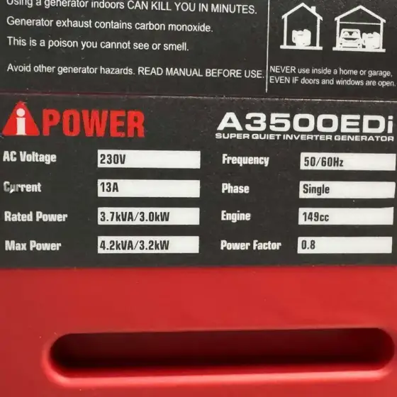 موتور برق 3.2 کیلووات بنزینی آی پاور مدل A3500EDi